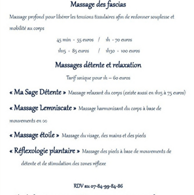 Massage bien-être et fascias - Delphine EMORINE