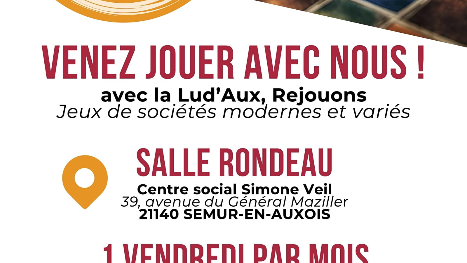 Soirée Jeux Ludaux Rejouons